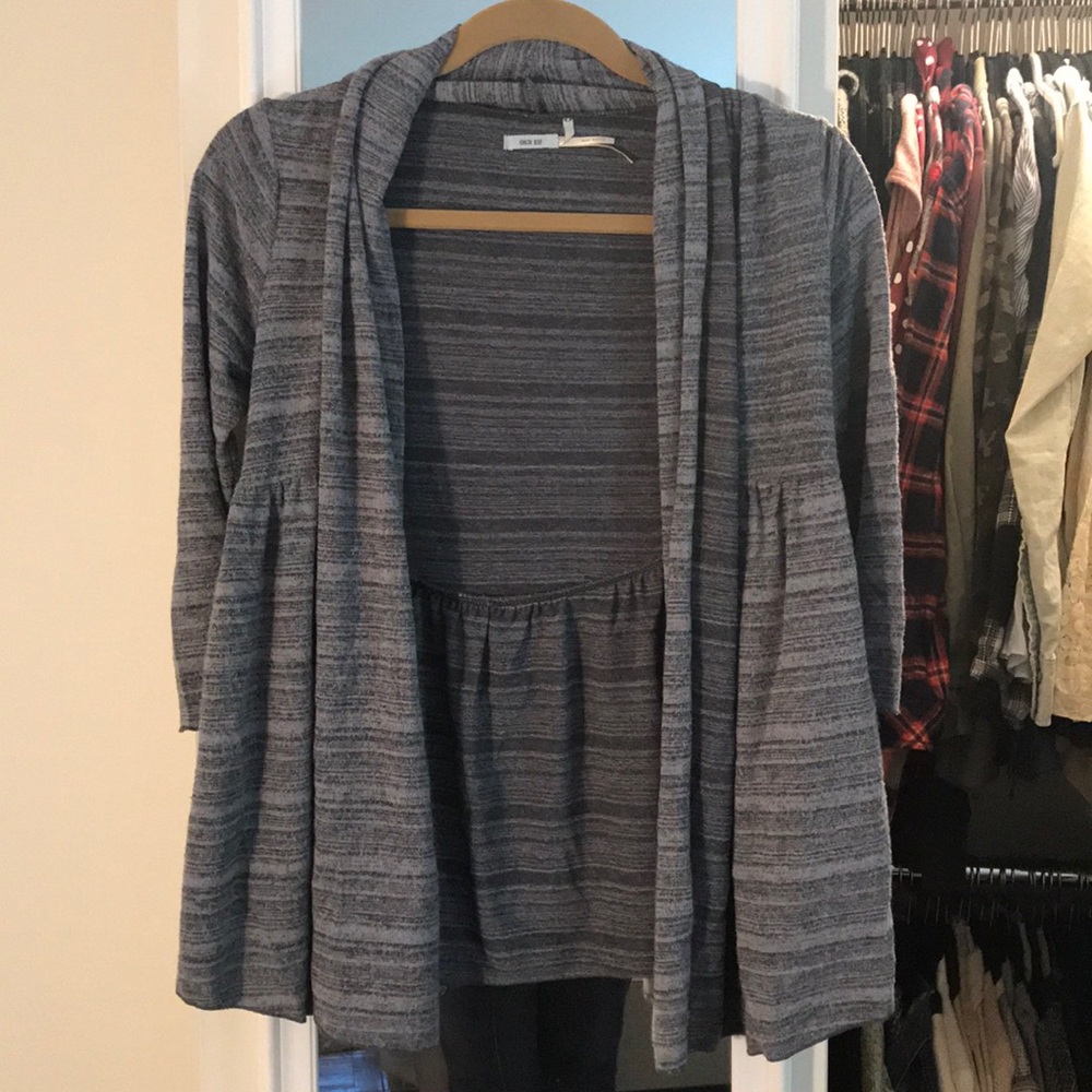 Gray Stripe Cardigan